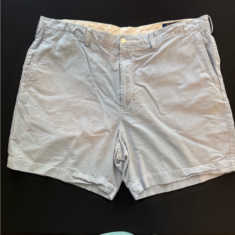 Polo by Ralph Lauren Light Blue Flat Front Shorts